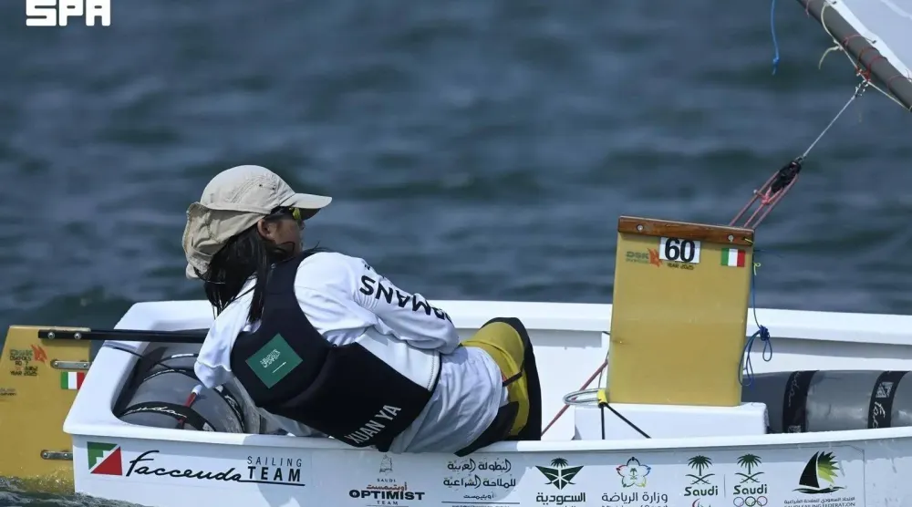 Fleet races continued Sunday at the Arab Sailing Championship for the Optimist class at the Jeddah Sailing Center. (SPA)