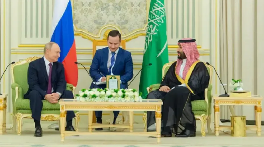 ولي العهد السعودي والرئيس الروسي في لقاء سابق (واس)