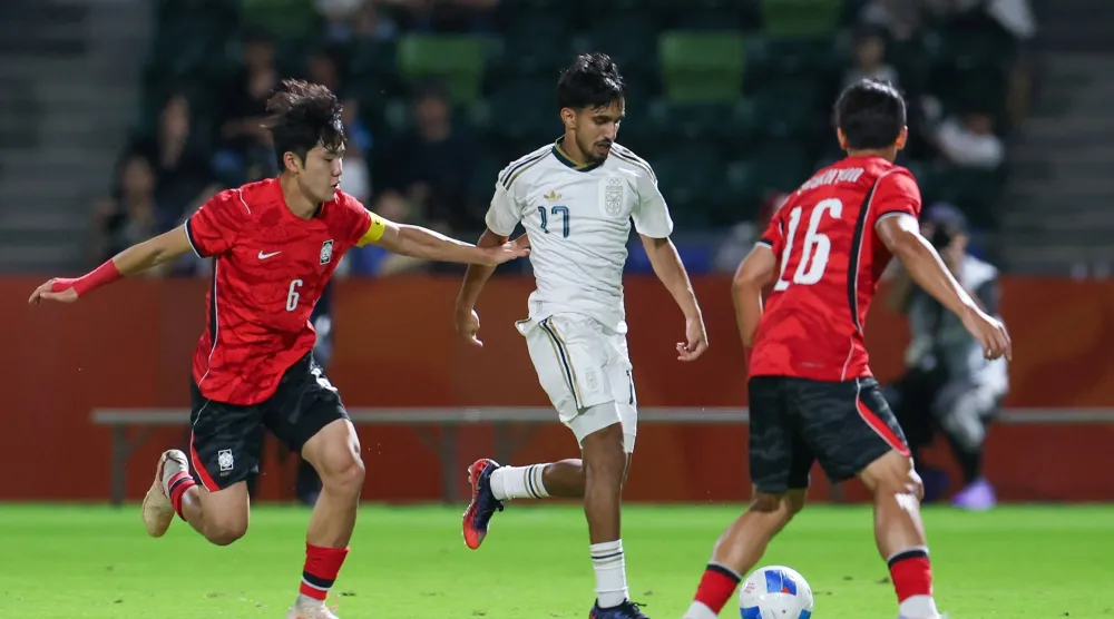 جانب من مواجهة الأخضر وكوريا الجنوبية (المنتخب السعودي) 