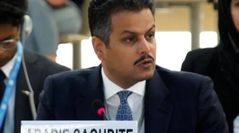 السفير عبد المحسن بن خثيلة المندوب الدائم للمملكة لدى الأمم المتحدة في جنيف (الشرق الأوسط)