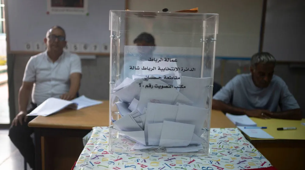مركز اقتراع خلال الانتخابات التشريعية في الرباط (ا.ب)
