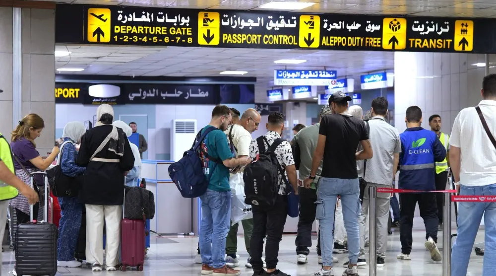 طوابير لسوريين في مطار حلب الدولي (هيئة الطيران المدني)