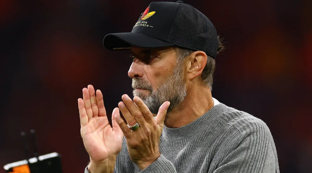 Football - Nations League - Group B - Netherlands v Germany - Johan Cruijff Arena, Amsterdam, Netherlands - September 24, 2026 Germany coach Jurgen Klopp before the match. (Reuters)