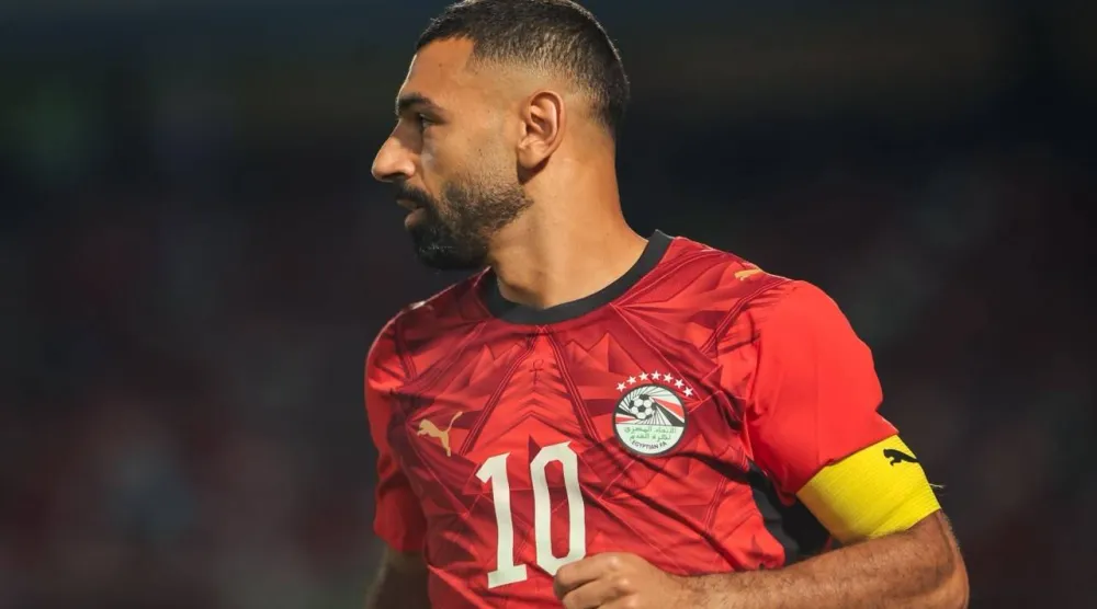صلاح قائد مصر خلال المواجهة (المنتخب المصري)