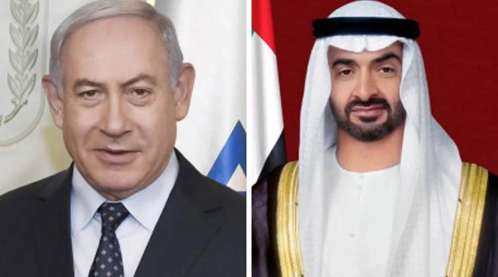 الشيخ محمد بن زايد وبنيامين نتنياهو (وام)
