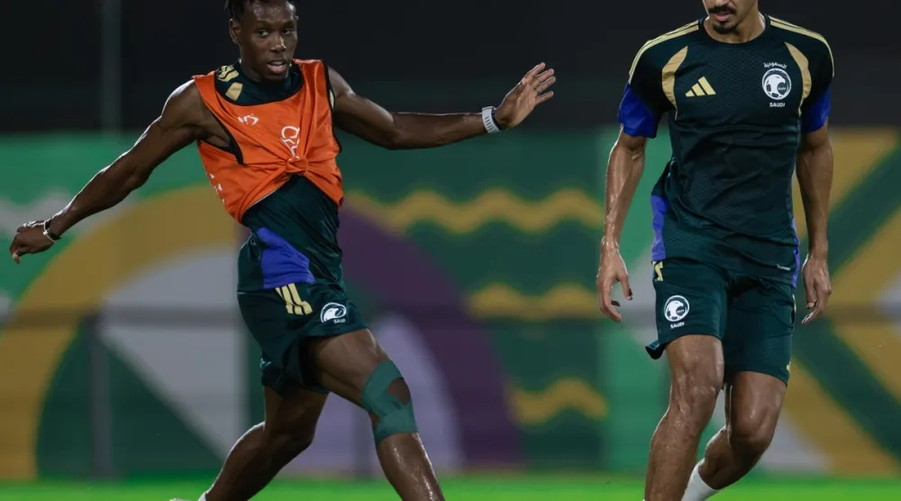 «الأخضر» خلال تجهيزاته لـ«أسود الرافدين» (الاتحاد السعودي)