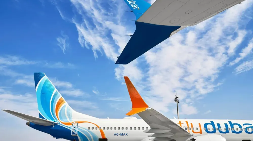 Flydubai şirketine ait iki uçak (Arşiv – Şarku’l Avsat)