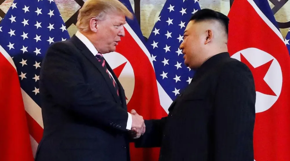 Donald Trump, görevdeyken bir Kuzey Kore lideriyle yüz yüze görüşen ilk ABD başkanı olmuştu (Reuters)