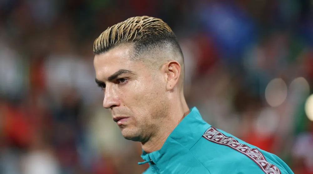 البرتغالي كريستيانو رونالدو قبيل مواجهة ويلز في دوري الأمم الأوروبية (أ.ف.ب)