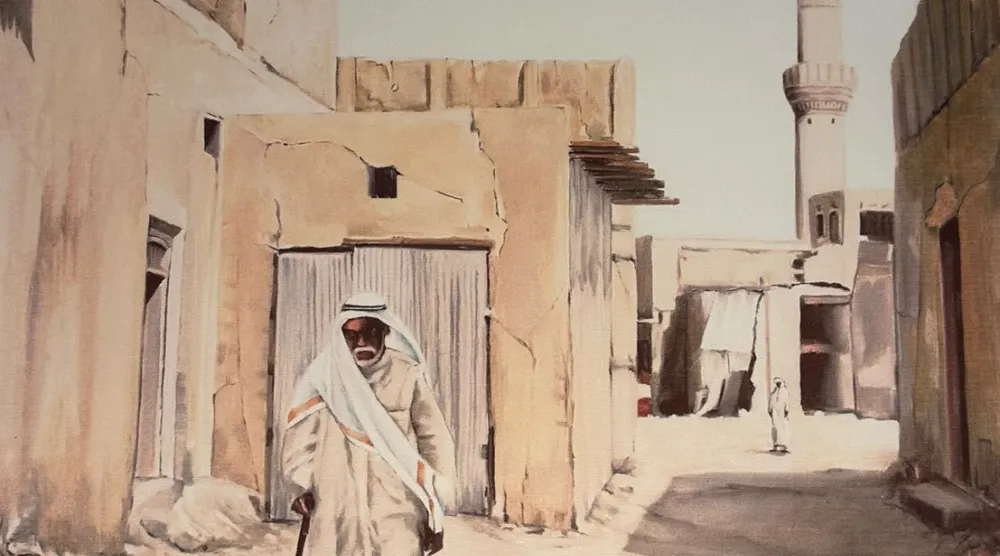 عبد الرسول سلمان يستعيد في لوحاته ملامح من ذاكرة الكويت (الشرق الأوسط)