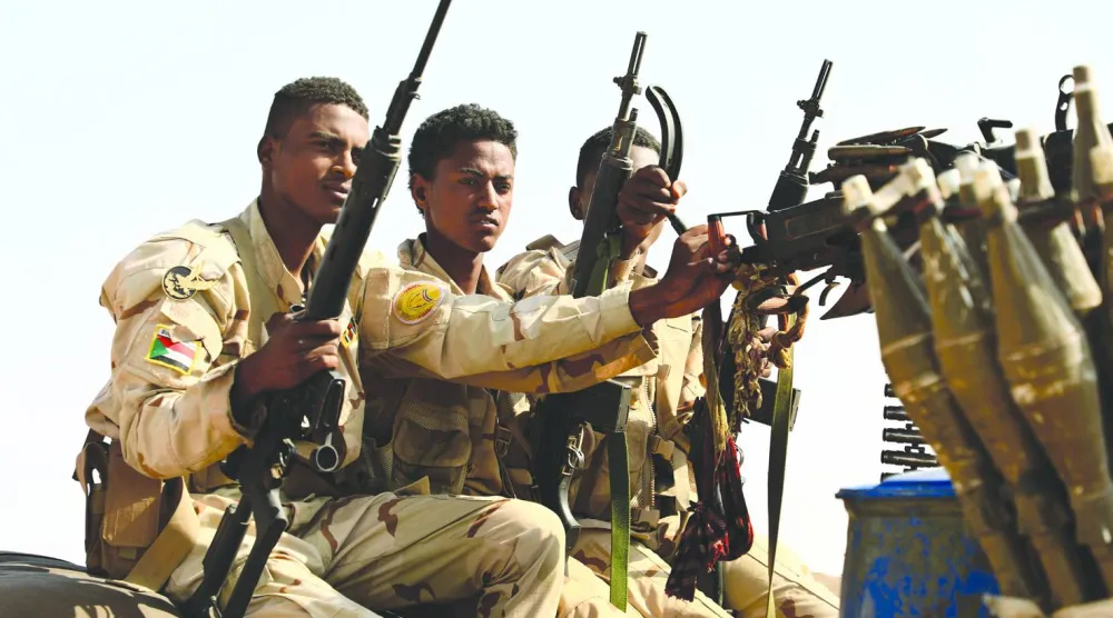 عناصر من «قوات الدعم السريع» إثر تقدمهم أخيراً في ولاية النيل الأزرق (أ.ب)