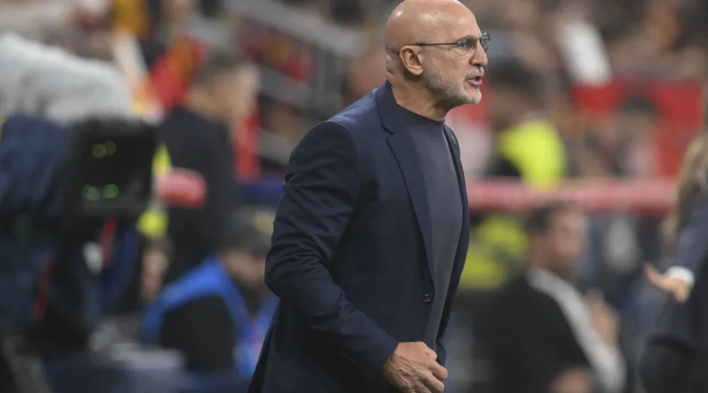 لويس دي لافوينتي المدير الفني للمنتخب الإسباني (إ.ب.أ)