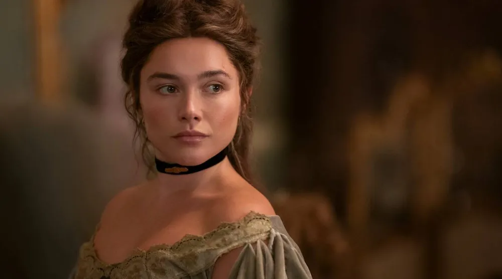 الممثلة البريطانية فلورنس بيو بطلة مسلسل East of Eden (نتفليكس)