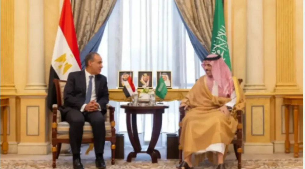 لقاء سابق بين وزير الخارجية السعودي ونظيره المصري في الرياض (واس)