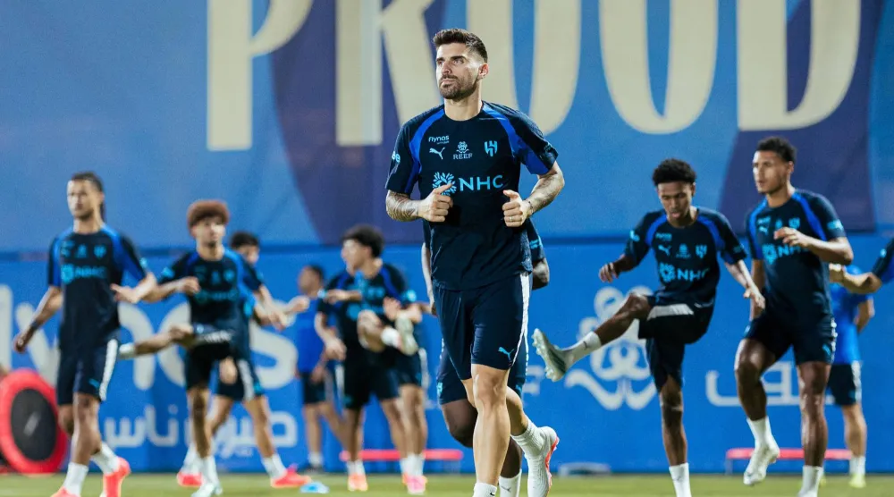 جانب من تدريبات الهلال (نادي الهلال)