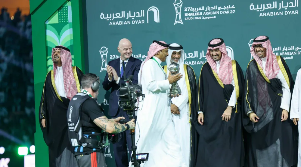 تتويج المنتخب السعودي بلقب البطولة الخليجية (تصوير: عدنان مهدلي) 