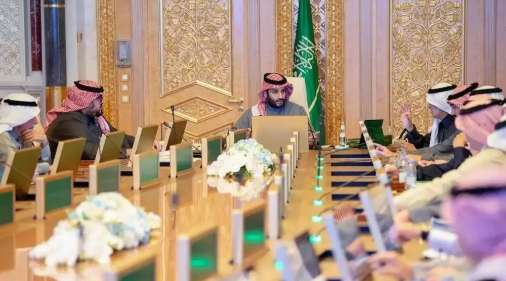 اجتماع سابق للمجلس برئاسة ولي العهد رئيس مجلس الوزراء رئيس مجلس الشؤون الاقتصادية والتنمية الأمير محمد بن سلمان (واس)
