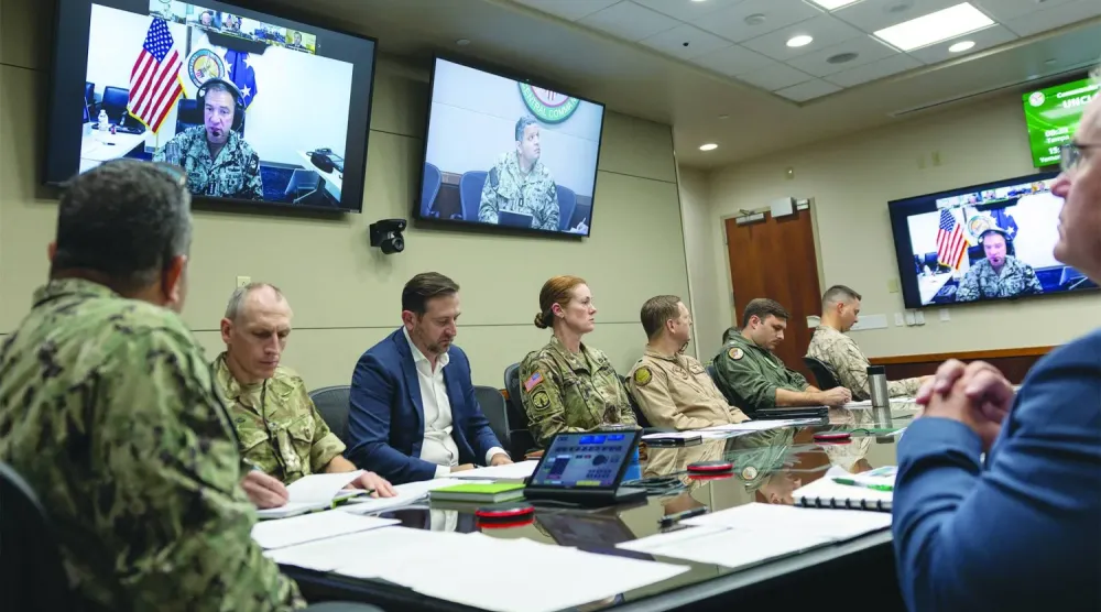 ABD Merkez Kuvvetler Komutanlığı (CENTCOM) dün deniz taşımacılığı sektöründeki uluslararası ortaklarına Hürmüz Boğazı hakkında bir brifing verdi. (CENTCOM)