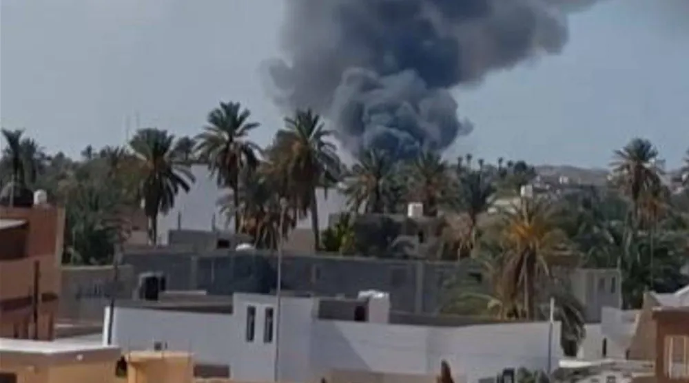 صورة الحريق الذي هزّ مصراته (متداولة)