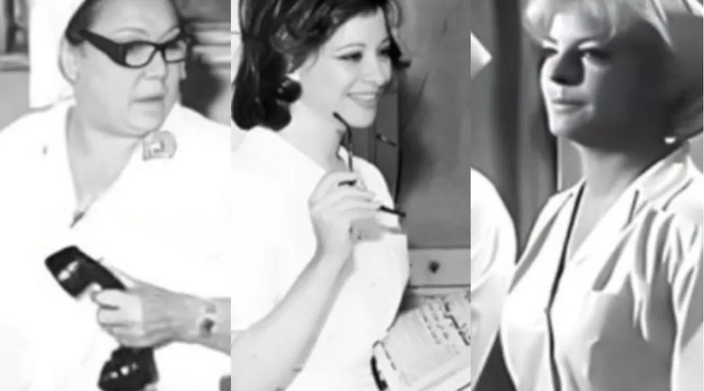 صورة مركبة للفنانة نادية لطفي و«سيدة الشاشة» فاتن حمامة والنجمة تحية كاريوكا 