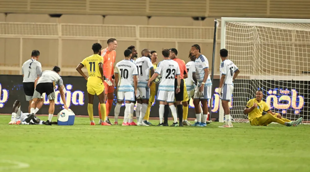جانب من المواجهة التي انتهت بالتعادل الإيجابي 1-1 (تصوير: بشير صالح) 