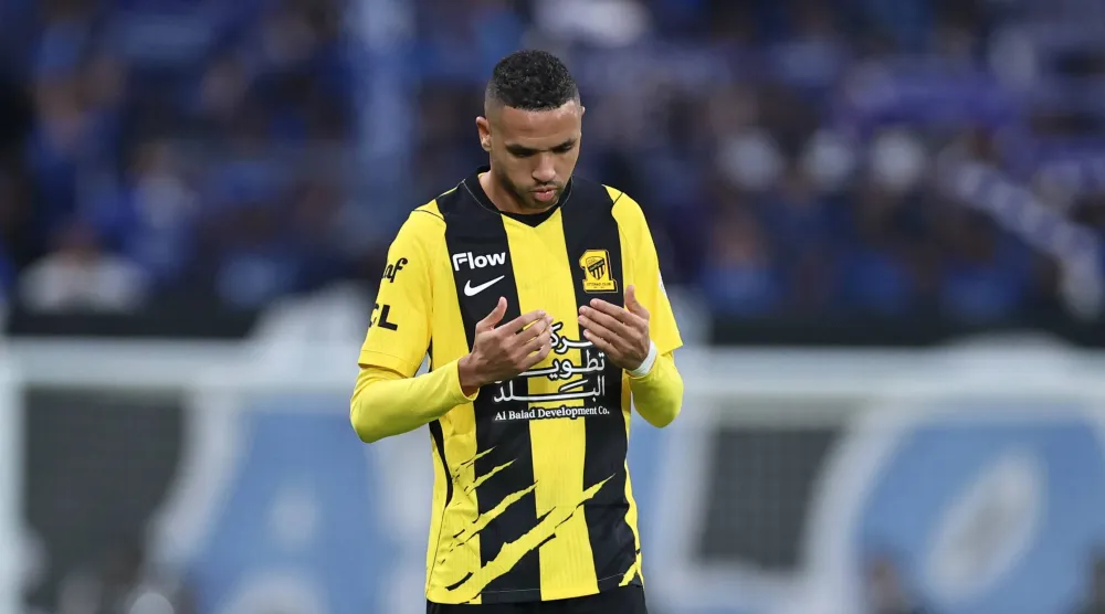 المغربي يوسف النصيري، مهاجم الاتحاد (تصوير: سعد العنزي) 