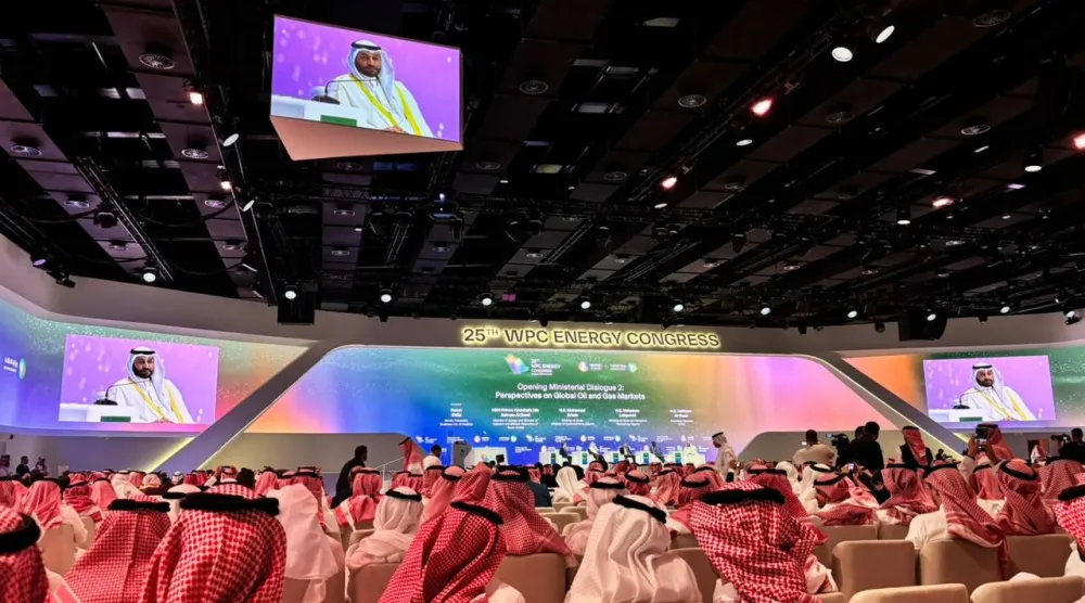 أمين عام «أوبك» يتحدث في جلسة حوارية ضمن مؤتمر البترول العالمي في الرياض (الشرق الأوسط)