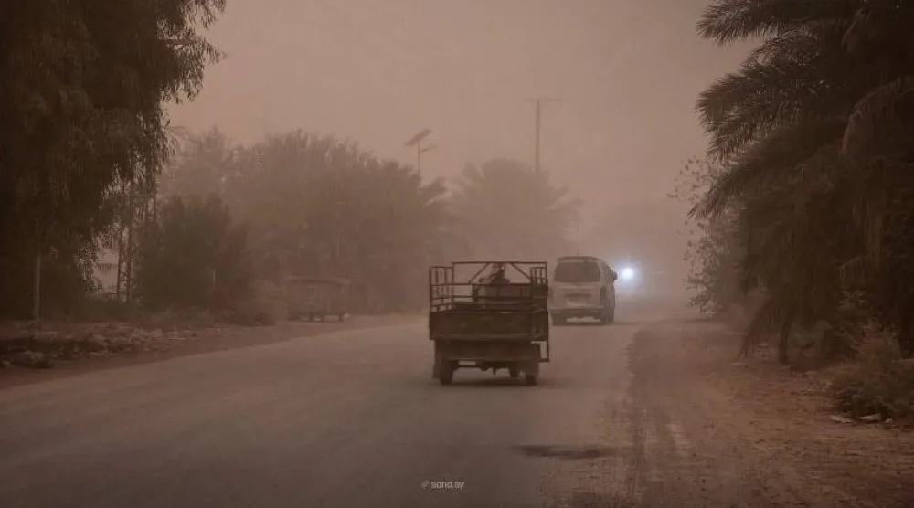 العاصفة الغبارية في دير الزور (سانا)