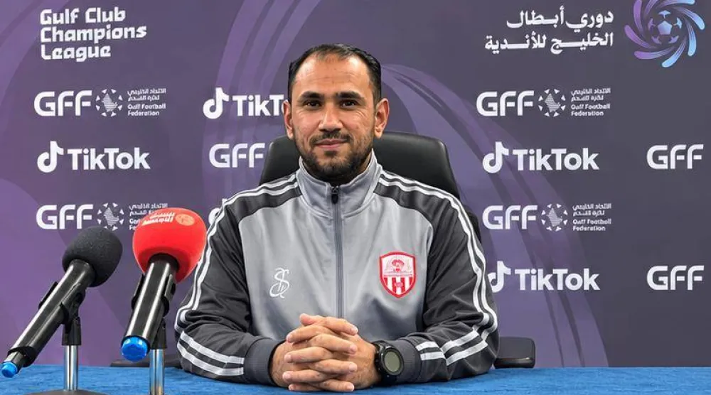 سامر فضل المدير الفني لفريق شعب حضرموت اليمني (الشرق الأوسط)