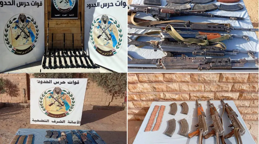 جانب من المضبوطات خلال حملة للجيش المصري في 22 يونيو الماضي (المتحدث العسكري)