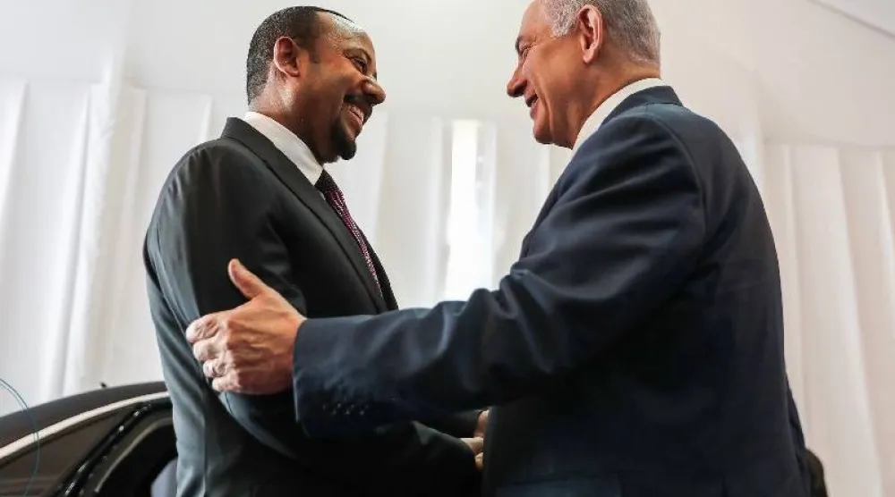  بنيامين نتنياهو وآبي أحمد بالقدس في سبتمبر 2019 (وكالة الأنباء الإثيوبية)