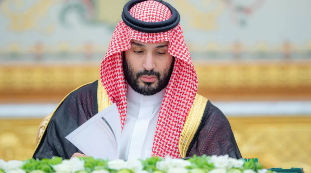 الأمير محمد بن سلمان لدى ترؤسه جلسة مجلس الوزراء في الرياض الثلاثاء (واس)