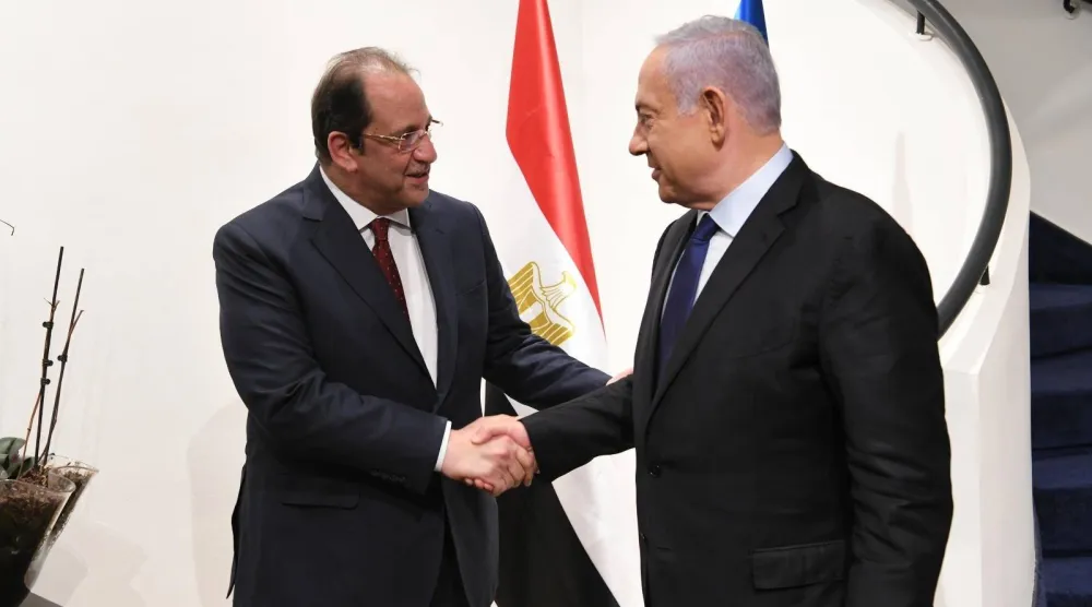 بنيامين نتنياهو يستقبل عباس كامل بالقدس في مايو عام 2021 (الحكومة الإسرائيلية)
