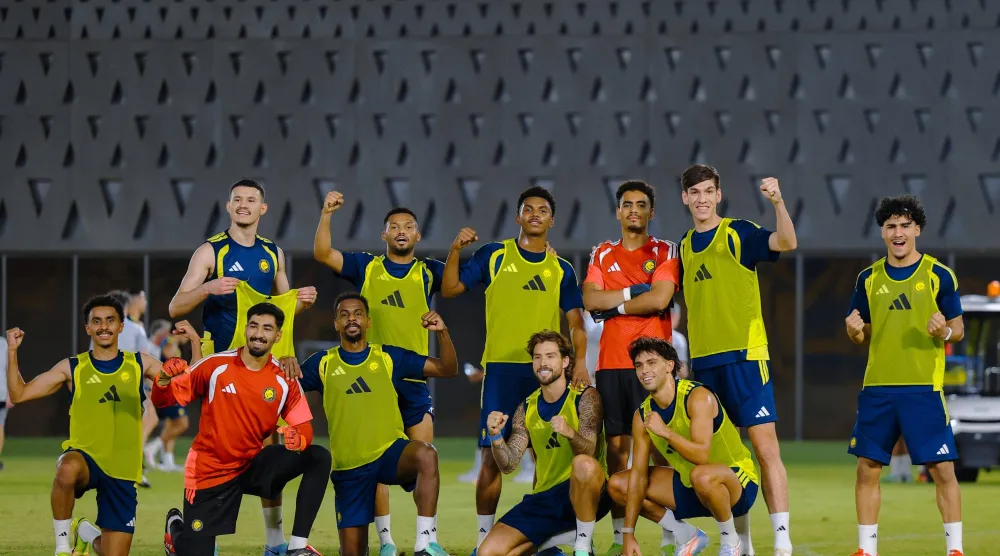 لاعبو النصر أظهروا معنويات عالية خلال التدريبات الأخيرة (نادي النصر)