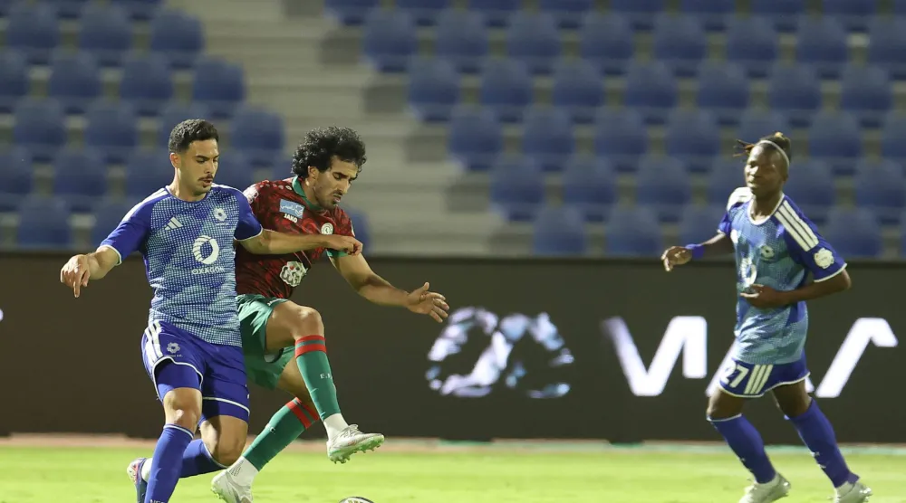 من مباراة نيوم والاتفاق ضمن الدوري السعودي (تصوير: عدنان مهدلي)