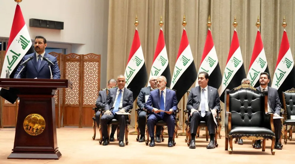 رئيس الوزراء العراقي علي الزيدي يحضر جلسة للبرلمان في بغداد للتصويت على استكمال تشكيلته الحكومية - 15 اكتوبر الحالي (رويترز)