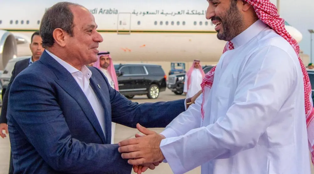 من زيارة الرئيس السيسي إلى السعودية ولقائه مع ولي العهد في نيوم أغسطس 2025 (واس)