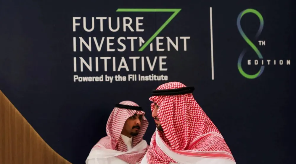 سعوديان مشاركان في نسخة سابقة من مؤتمر  «مبادرة مستقبل الاستثمار» (الشرق الأوسط)