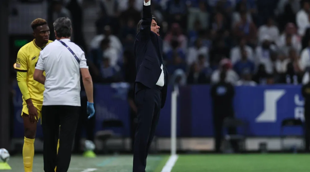 الإيطالي سيموني إنزاغي، المدير الفني لفريق الهلال (تصوير: سعد العنزي) 