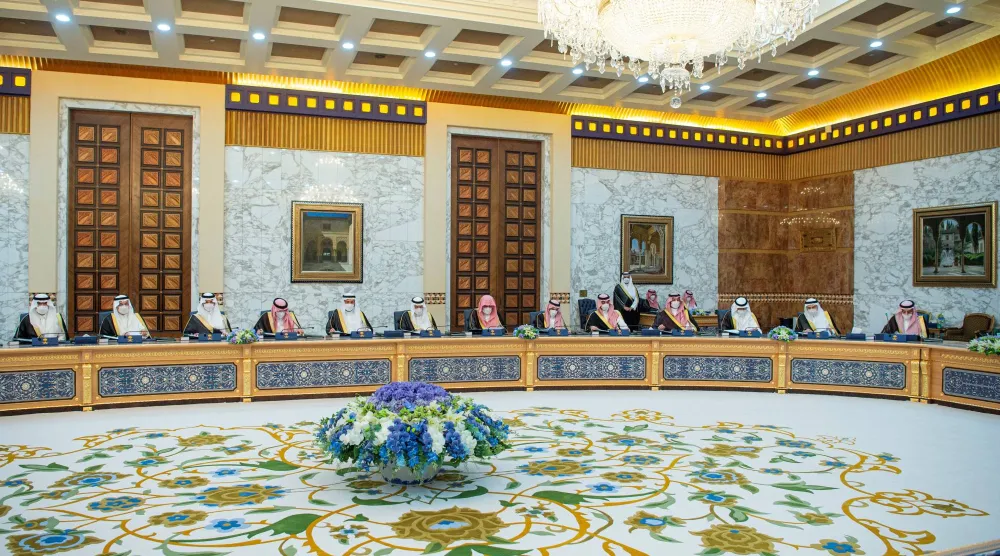 جانب من جلسة مجلس الوزراء المنعقدة في الرياض (واس)