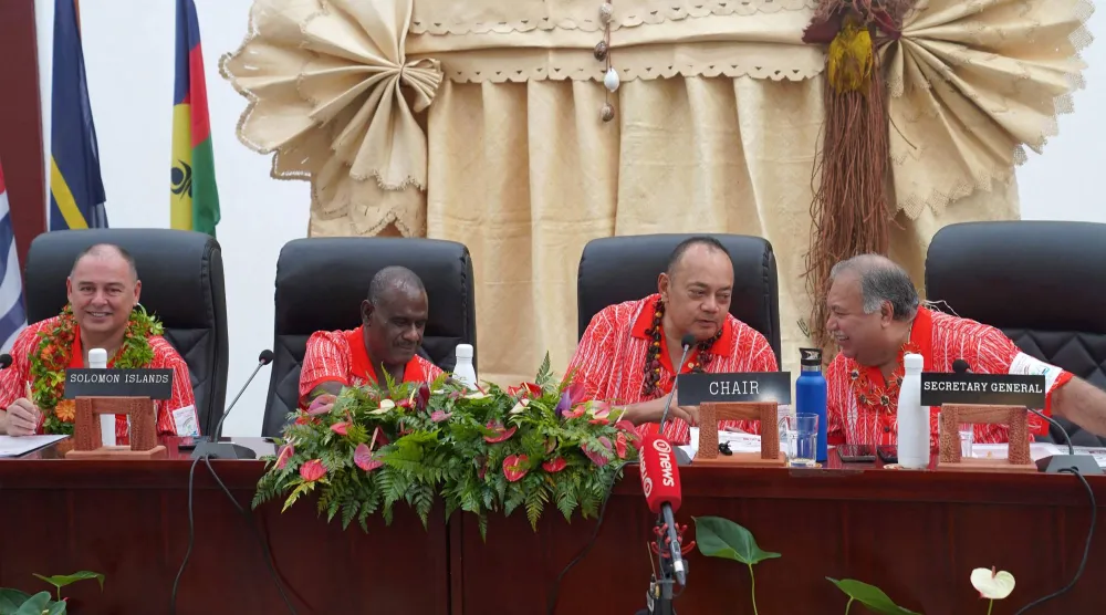 جانب من منتدى جزر المحيط الهادئ في 30 أغسطس 2024 في نوكوالوفا بتونغا (أ.ف.ب)