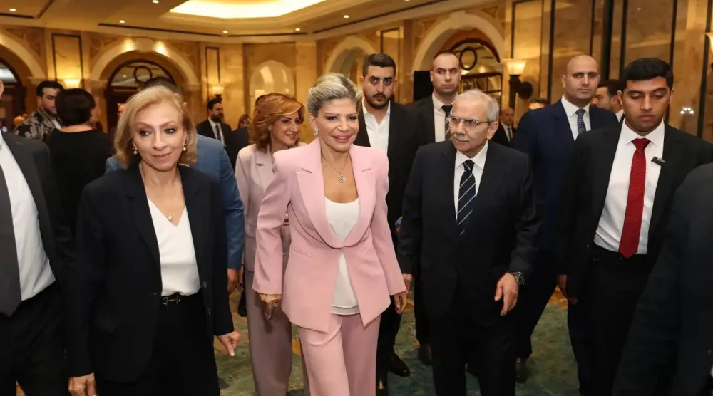 أُقيم مؤتمر «نساء على خطوط المواجهة» بحضور رئيس مجلس الوزراء نواف سلام (الجهة المنظّمة)