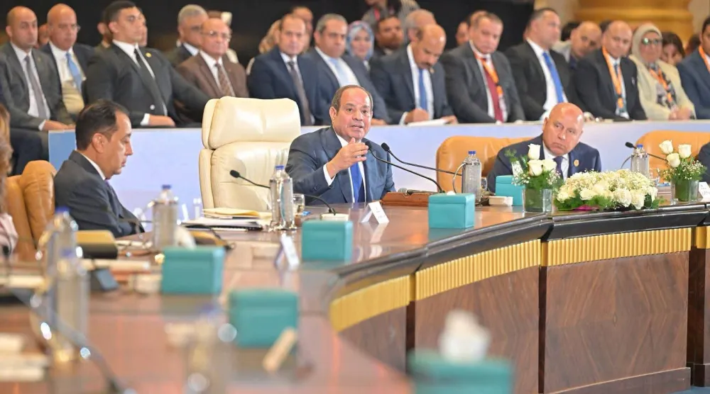 الرئيس السيسي خلال مشاركته في «منتدى مصر» (الرئاسة المصرية)
