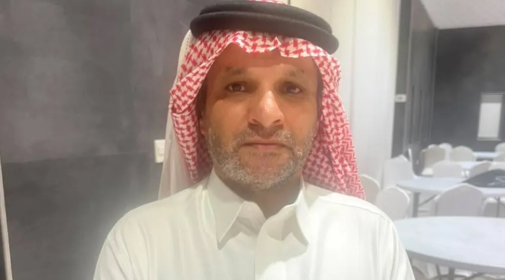 خالد حسين القحطاني عم الشهيد سلطان الذي تُوفِي إثر الهجوم الحوثي على مطار الدمام (الشرق الأوسط)