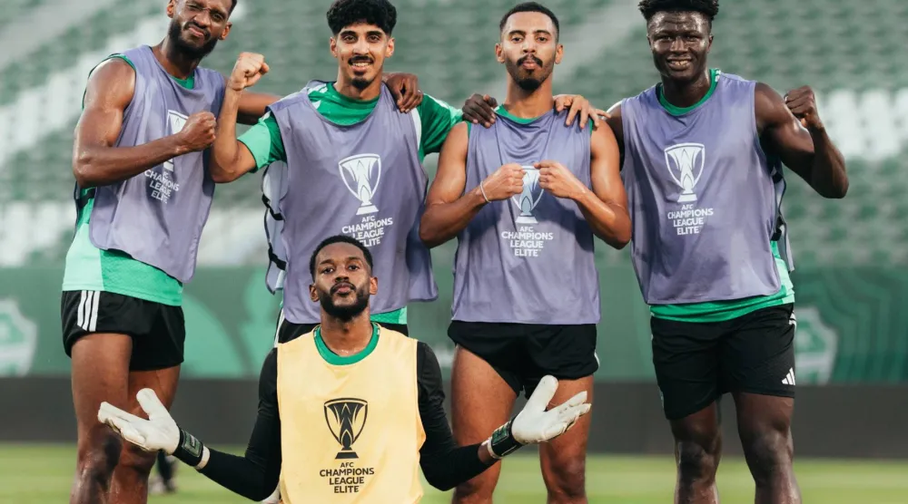 لاعبو الأهلي خلال التدريبات الأخيرة (النادي الأهلي)