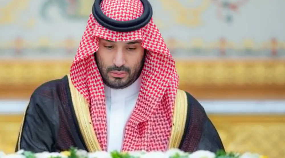 الأمير محمد بن سلمان ولي العهد رئيس مجلس الوزراء السعودي يترأس جلسة مجلس الوزراء (واس)