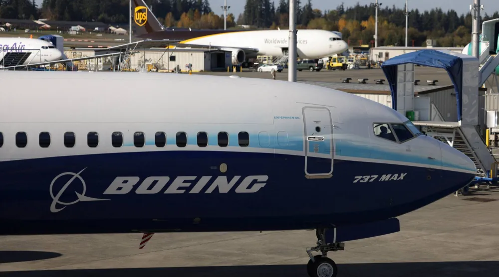 طائرة «بوينغ 737 ماكس 10» خلال فعالية في إيفريت بولاية واشنطن (رويترز)