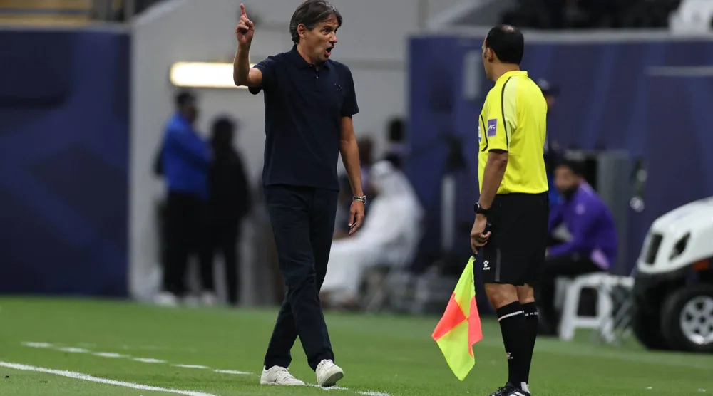 الإيطالي سيموني إنزاغي مدرب فريق الهلال (تصوير: سعد العنزي) 