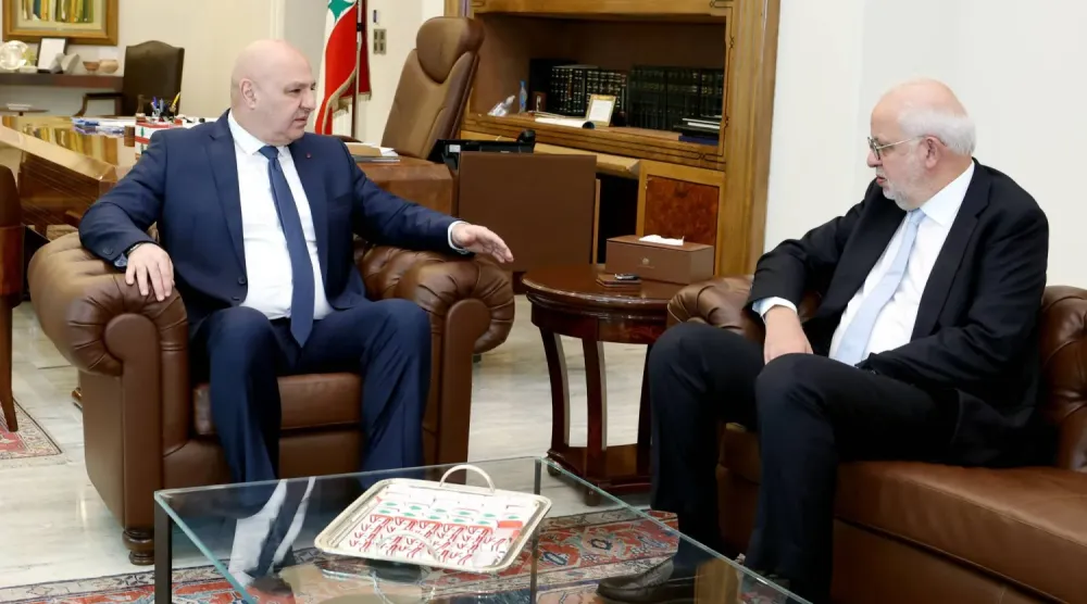 Lübnan Cumhurbaşkanı Joseph Avn, Adalet Bakanı Adil Nassar’ı dün Cumhurbaşkanlığı Sarayı’nda kabul etti (Lübnan Cumhurbaşkanlığı)