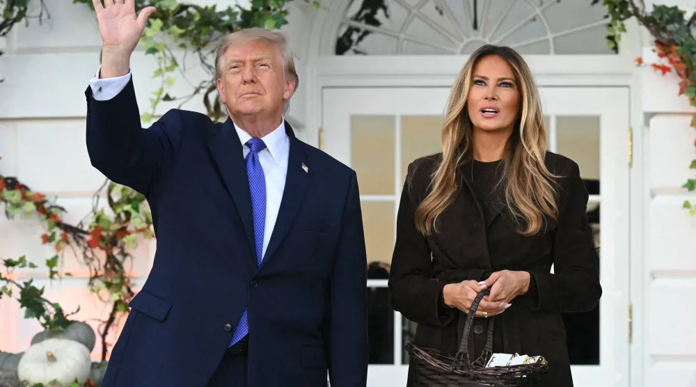 الرئيس الأميركي دونالد ترمب والسيدة الأولى ميلانيا ترمب (ا.ف.ب)